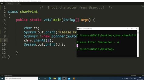 Java Program To Take Character Input From User Learn Coding Youtube