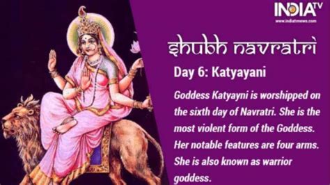 Happy Navratri 2021 Day 6 Significance Of Worshipping Goddess