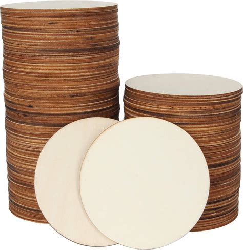 Amazon Pcs Inch Wood Circles Small Unfinished Wooden