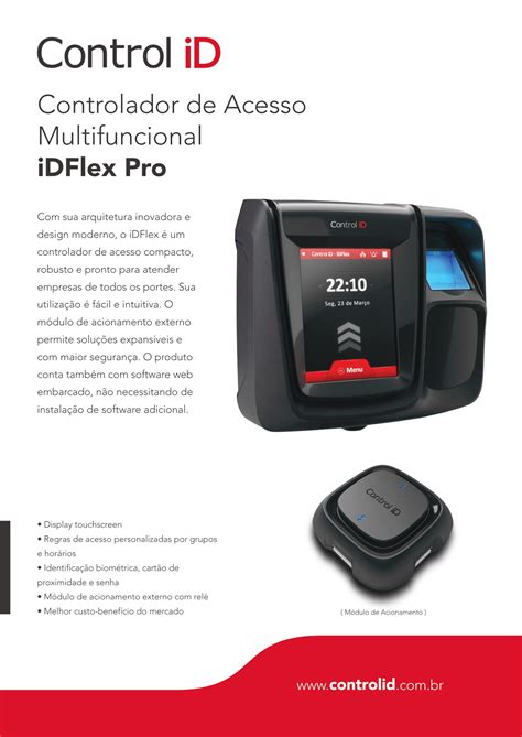 Controle de Acesso Biométrico iDFLEX PRO Proximidade Biometria