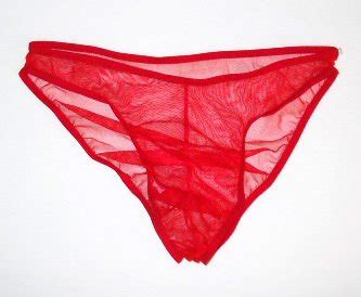 K Hot Sexy Men C Thru Mesh Bikini Red
