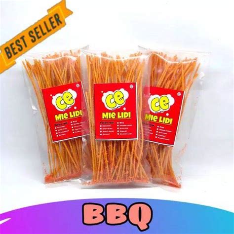 Mie Lidi Ce Rasa Bbq Cemilan Lidi Lidian Asin Gurih Jajanan Jadul