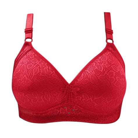 Mallwal Full Coverage Bras For Women Convertible Bra Feature V Neck T Shirt Bra Style W 1141 Red