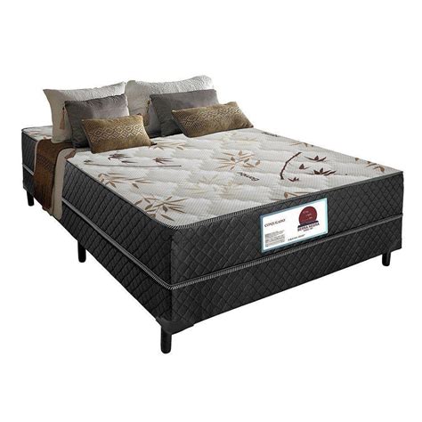 Cama Box Conjugado Casal Rc Sono Leve Espuma Ortop Dica X X Cm