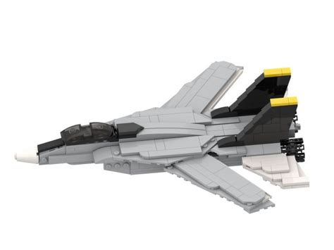 a lego model of a fighter jet on a white background