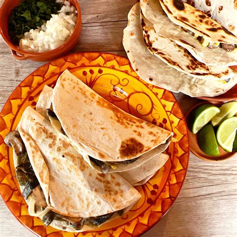 Mexican Quesadillas Rajas Con Crema Farm To Jar Food