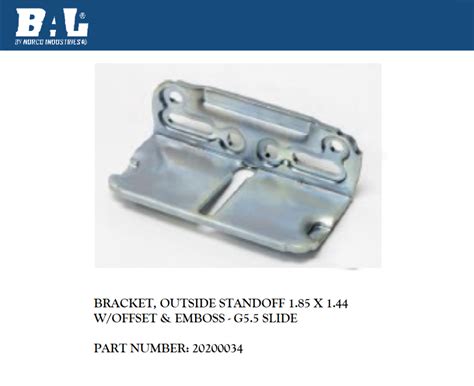 Bracket Outside Standoff X With Offset Emboss G