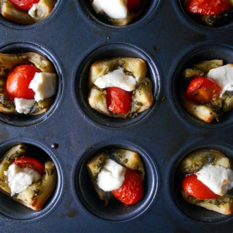 Caprese Salad Bites In Puff Pastry