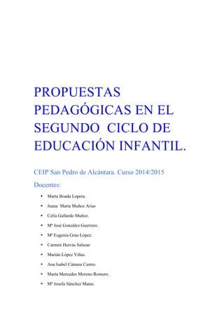 Propuestas pedagógicas 2014 2015 PDF