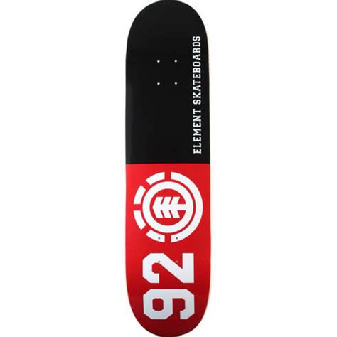 Element Skateboards 92 Classic Black Red White Skateboard Deck 8