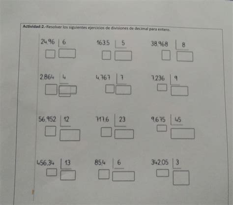 Solved Actividad 2 Resolver Los Siguientes Ejercicios De Divisiones