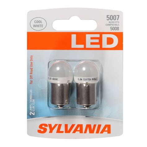 SYLVANIA 5007 WHITE LED Mini Bulb, 2 Pack