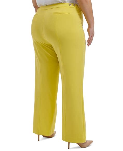 Calvin Klein Plus Size Lux Highline Tab Waist Pants Macys