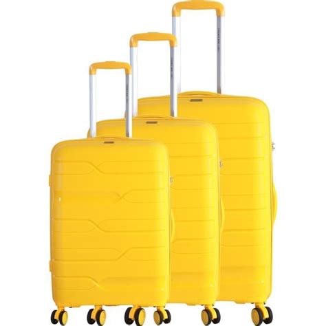 FRANCE BAG Set de 3 Valises 8 Roues Multidirectionnelles Polypropylène