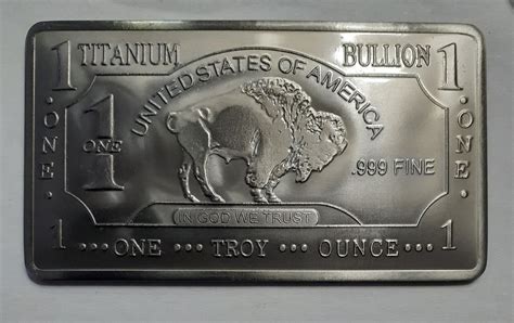 One 1 Troy Ounce Oz 999 Fine Titanium 999 Free Shipping EBay