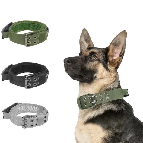 Collar T Ctico Militar Para Perro Grande Correa Reflectante De Nailon