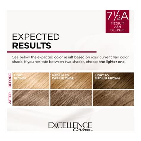 L Oreal Paris Excellence Permanent Hair Color With Triple Care Protection A Medium Ash Blonde