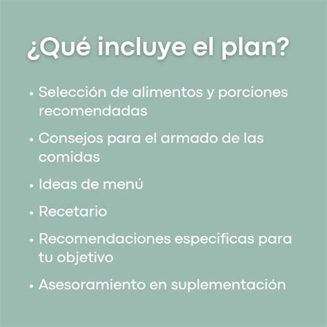 Plan Nutricional Personalizado Nutrición Plant Based