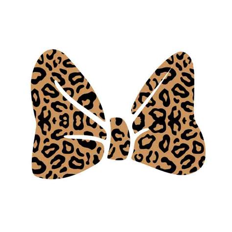 Minnie Mouse Leopard Bow Svg