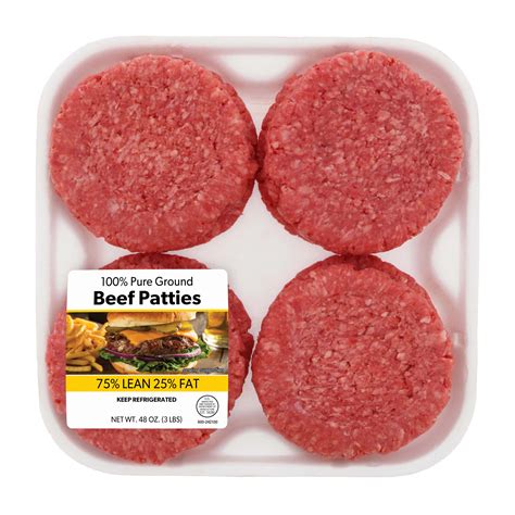 Swift Ground Beef Burger Patties 75 Lean Shop Beef At H E B