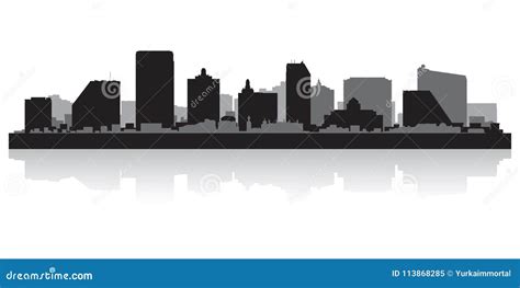 Atlantic City Skyline Silhouette Stock Vector - Illustration of ...