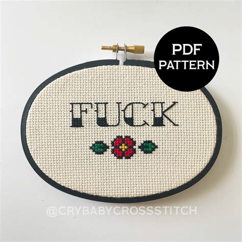 Fuck Cross Stitch Pdf Pattern Etsy