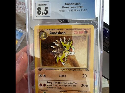 Fossil Sandslash St Edition Pokemon Vintage Cgc Psa