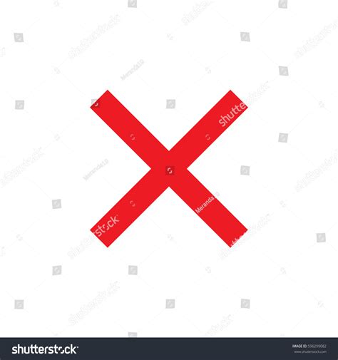 Cross Sign Element Red X Icon Image Vectorielle De Stock Libre De