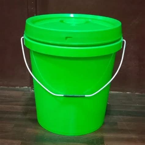 10 Litre Green Storage Plastic Container - Plastic, 10 Litre, Round ...