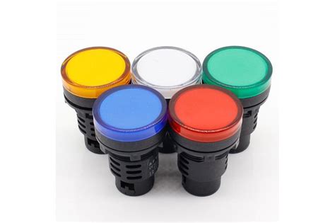 Variable Color 220v 24v Industrial Electrical Panel Push Button Led