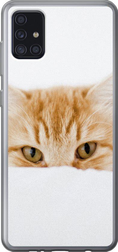 Samsung Galaxy A52 5G Hoesje Kat Rood Wit Meisjes Kinderen