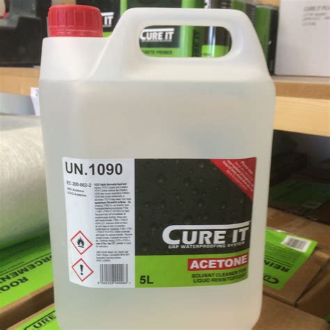 Acetone - 5Lt Price €20.32 (inc Vat) - GRP Roofing Supplies
