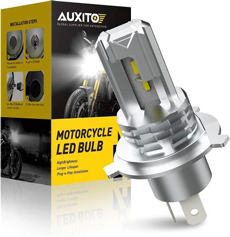 Auxito H Led Headlight Bulb Motorcycle Hb Led Light K White