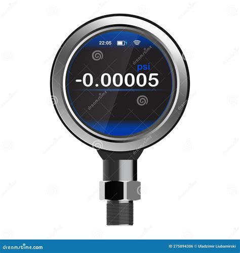 Digital Pressure Gauge. High Measurement Accuracy.Realistic Image of a