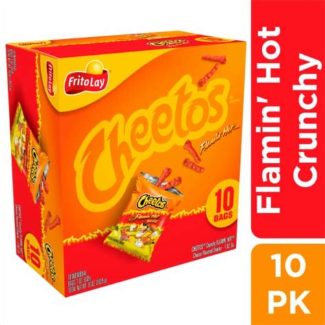 Cheetos Flamin Hot Crunchy Multipack Chips 10 Pk 1 Oz Kroger
