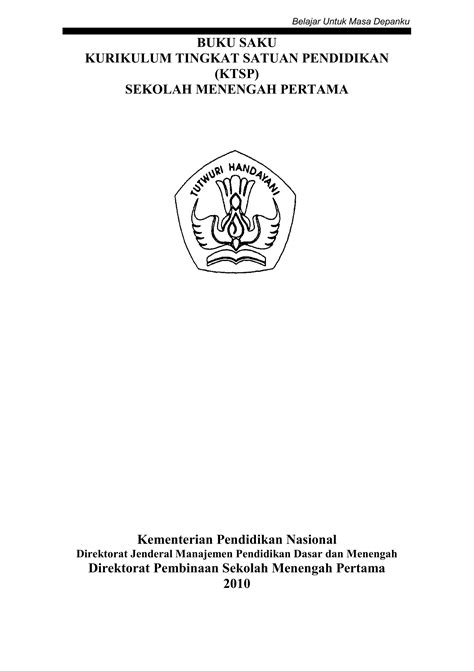 Kurikulum Tingkat Satuan Pendidikan Ktsp Smp Pdf