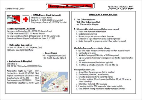 Detail Diving Emergency Action Plan Template Koleksi Nomer 7