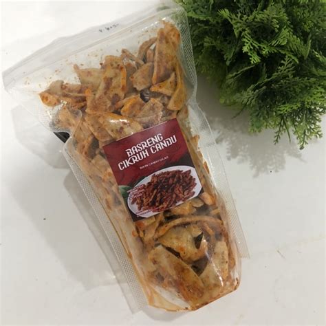 Jual Basreng Cikruh Candu Pedas Keju 200gr Shopee Indonesia