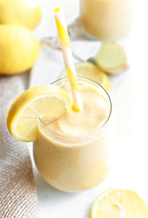 Fresh Lemon Ginger Detoxifying Smoothie Nutrition In The Kitch