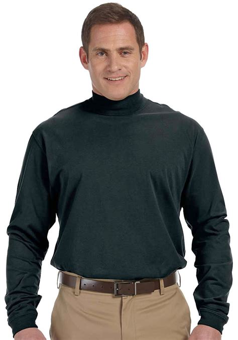 E103792 Devon And Jones Mens Sueded Cotton Mock Turtleneck