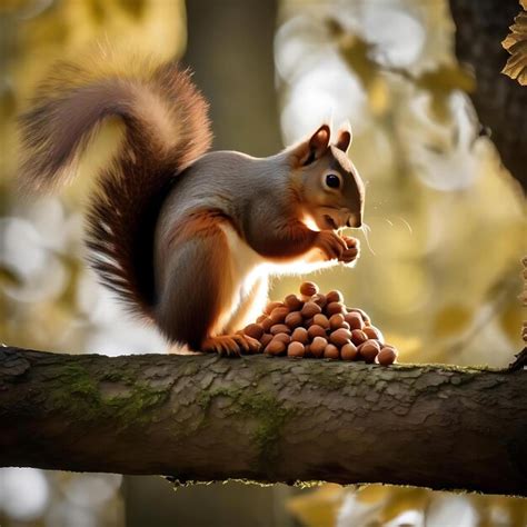 Premium Photo | A squirrel is eating a pine cone from a pine cone