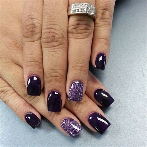 Fall Nail Trend - Dark Purple Nail Designs - fashionsy.com