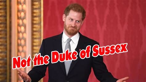 Harry Being Stripped Of His Duke Of Sussex Title Has Been Discussed At The Highest Level