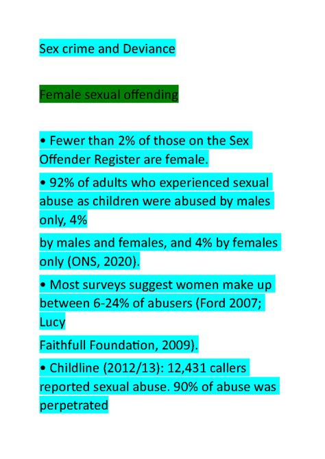 Female Sex Offenders Part Sex Crime And Deviance Female Sexual Offending Fewer Than Of