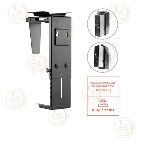 Adjustable Under Desk Cpu Holder Computer Stand Wall And Desk Mount
