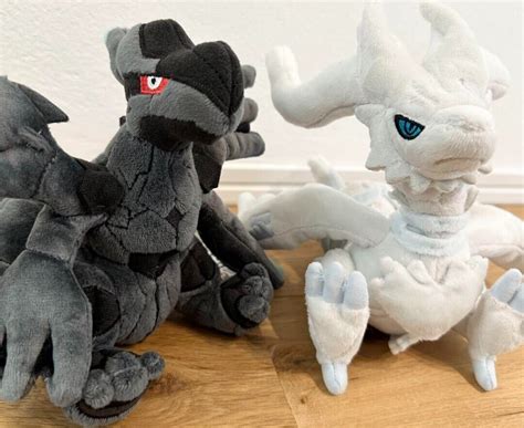 Pokemon Plush Sitting Cuties Reshiram Zekrom Stuffed Toy Set Of New