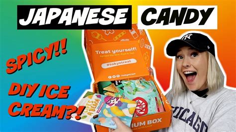 Trying Japanese Snacks And Candy Tokyo Treat Box Mukbang Youtube