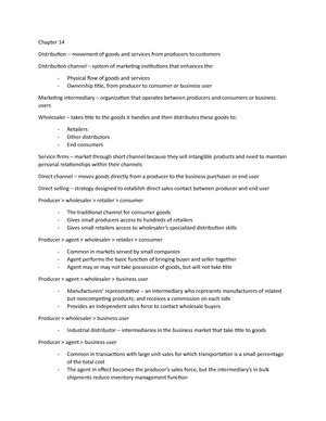 Chapter Lecture Notes Chapter Section Business To