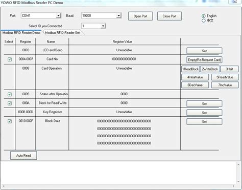 Modbus Rfid Reader Read And Write M1 Rfid Tag By Plc Card Reader