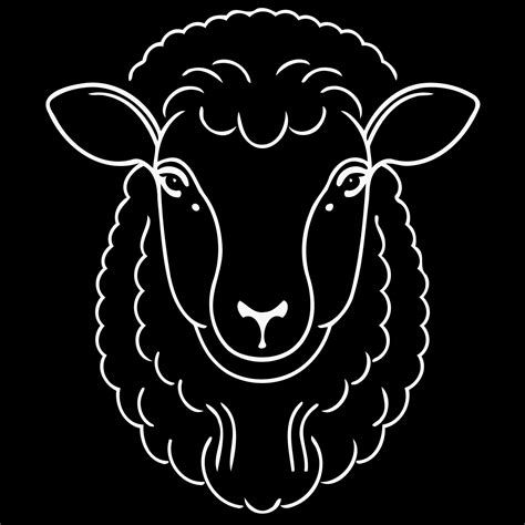 animal mammal sheep head 18884422 Vector Art at Vecteezy